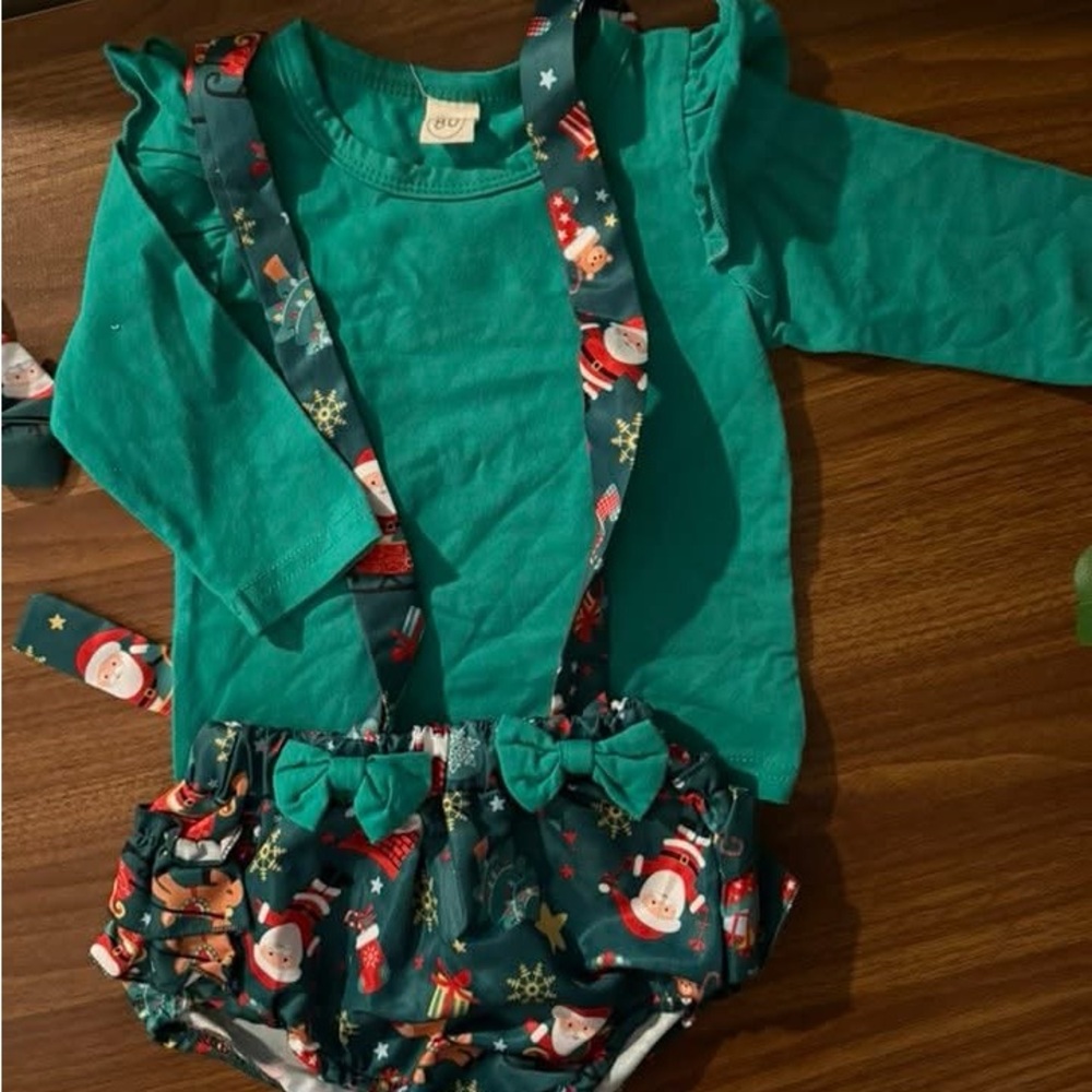Festive Green Kids Matching Set